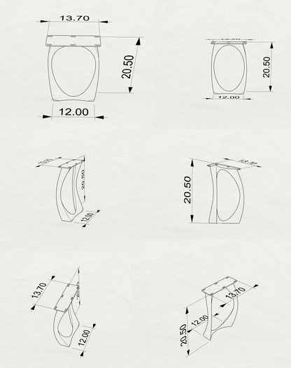 End Table Legs 218 Cleo 20" H Unique Metal Furniture