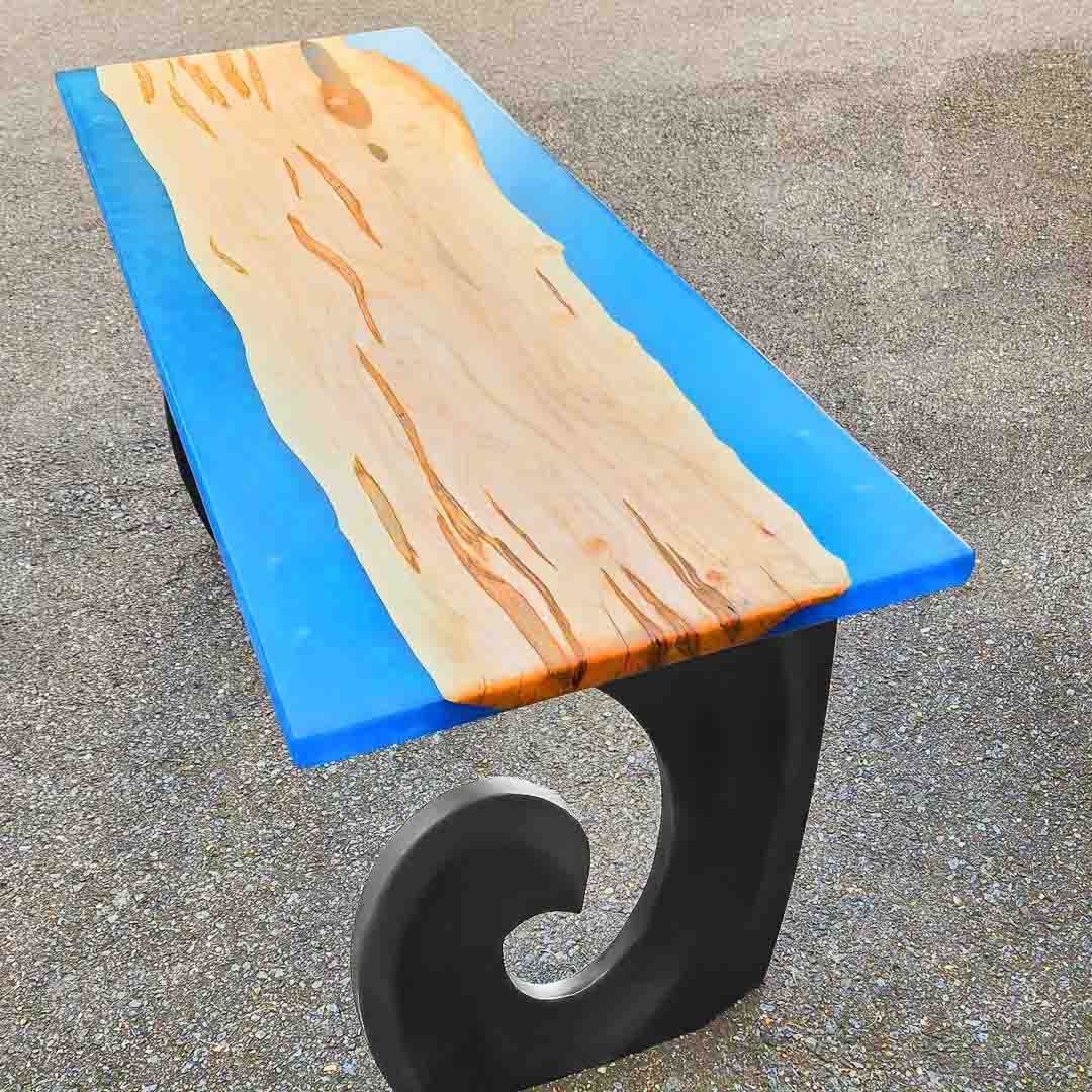 Table Legs 406 Luma 28" H for Modern Dining with Live Edge Tabletop