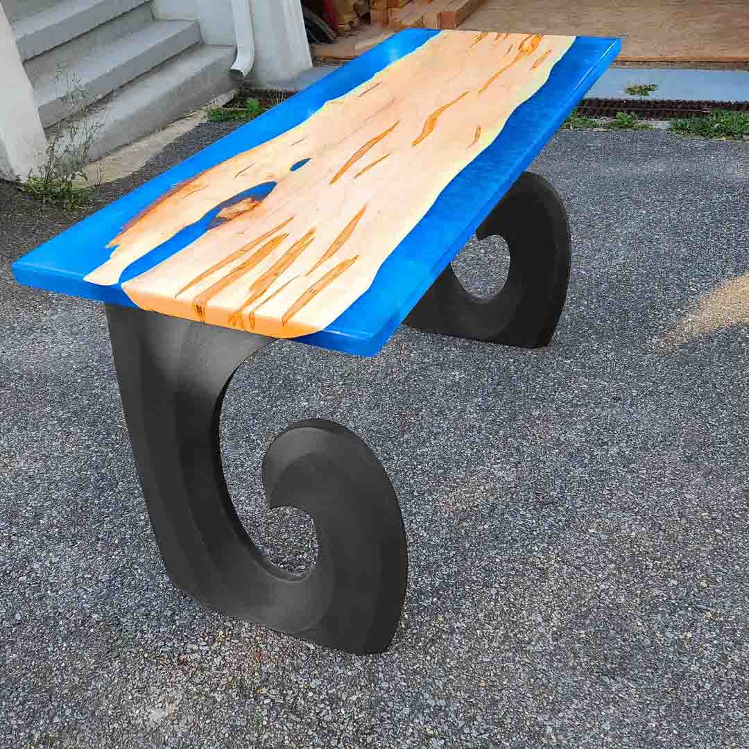 Table Legs 406 Luma 28" H for Modern Dining with Live Edge Tabletop