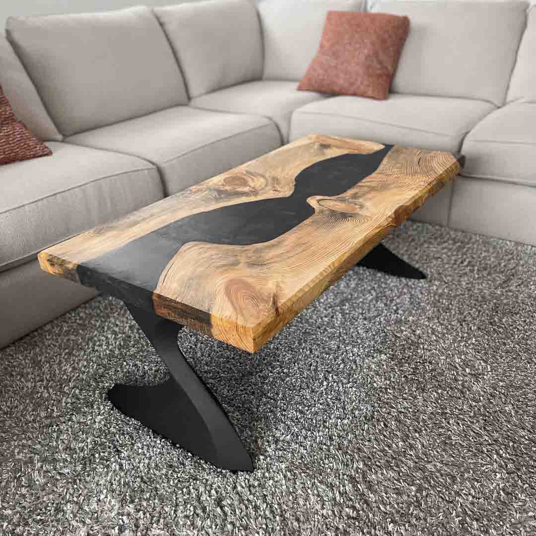 Coffee Table Legs 214/127 Botas 16.1" H Minimalist Style for Live Edge Tabletop