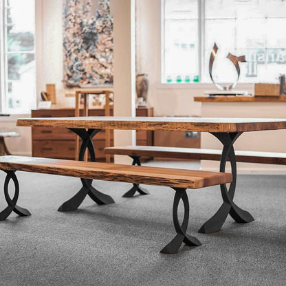 Bench Legs 108/128 Curva 16" H Curved Metal Furniture Legs