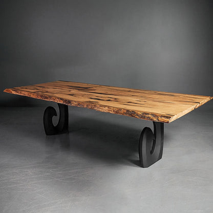 Table Legs 406 Luma 28" H for Modern Dining with Live Edge Tabletop
