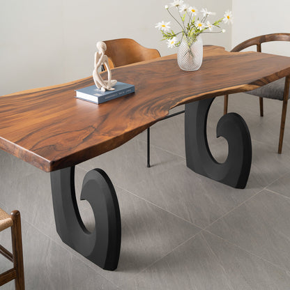 Table Legs 406 Luma 28" H for Modern Dining with Live Edge Tabletop