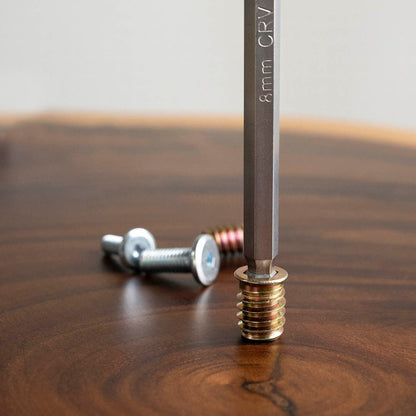 Threaded Inserts And Bolts | Size M6 and M8 | 20 Sets | Table Leg Hardware