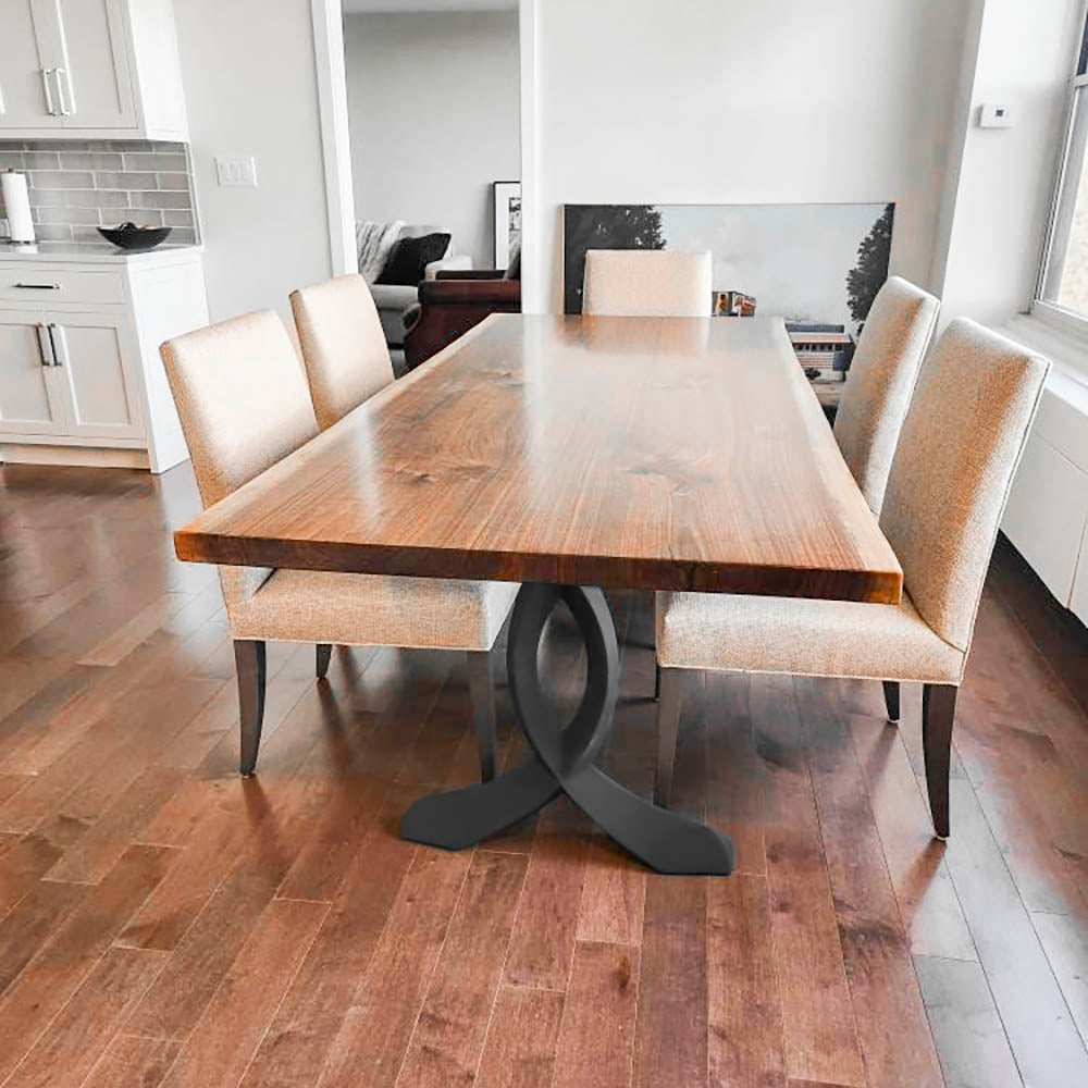 418 Curva 28" H Dining Table Curved Legs