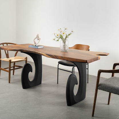 Table Legs 406 Luma 28" H for Modern Dining with Live Edge Tabletop