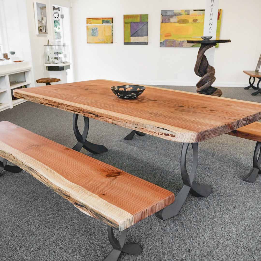 418 Curva 28" H Dining Table Curved Legs