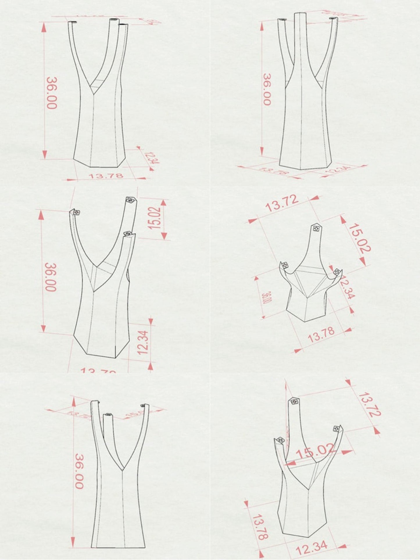 Counter Table Base 608 Namu 36" H Modern Metal Design