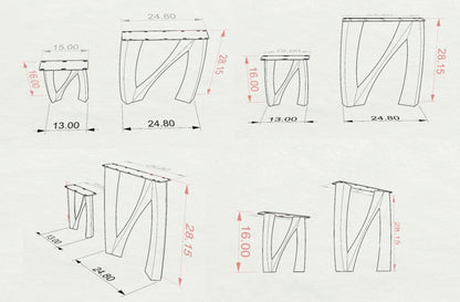 Furniture Legs 407 Norah 28" H Metal DIY Dining Table Legs