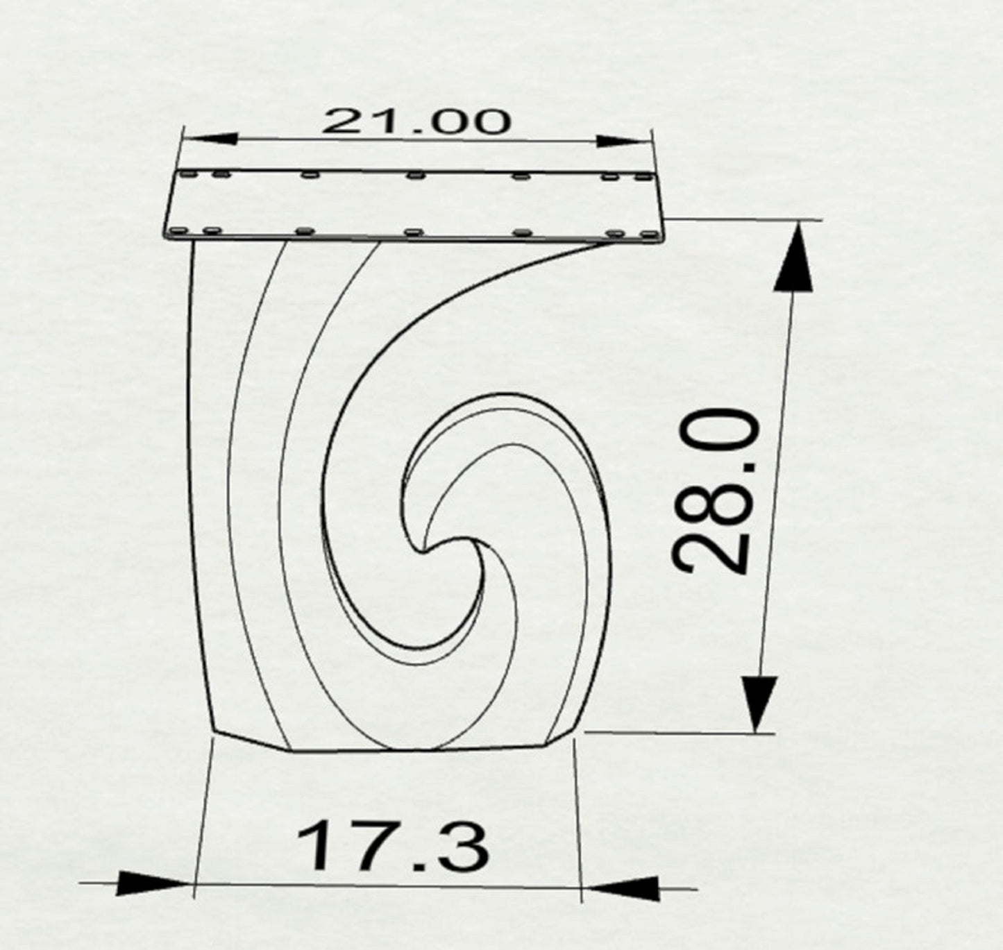 Table Legs 406 Luma 28" H for Modern Dining with Live Edge Tabletop