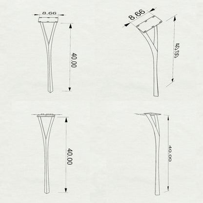 Counter & Bar Table Legs 606 Faras for Live Edge Tabletop