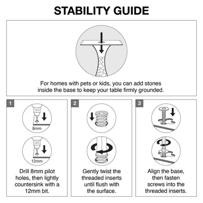 Counter Table Base 622/623 Lithe 34" H Mid-Century Style