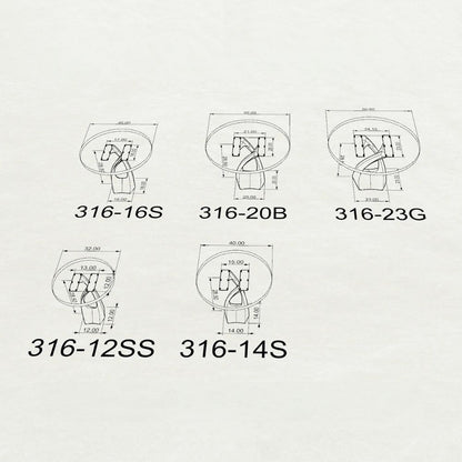 Table Base 316 Tulipe 28" H for Round Tabletop Dining