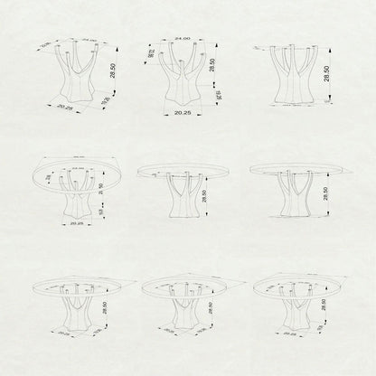 Table Base 317 Namu 28" H Minimalist Furniture Design