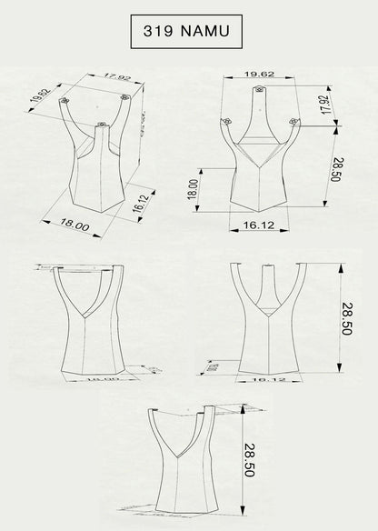 Table Base 319 Namu 28" H Metal Kitchen Design Furniture