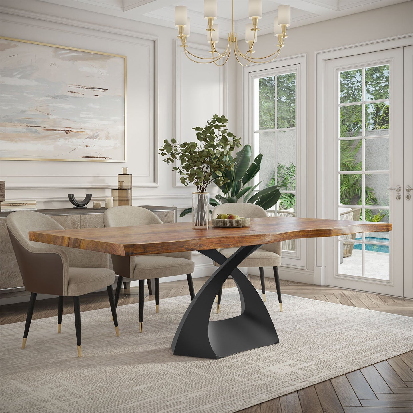 Table Base 323 Tulipe 28" H Modern Style Handcrafted Stand