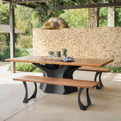 Bench Legs 105 Cleo 16.3" H Metal Handmade Furniture