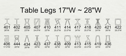 Furniture Legs 420 Akro 28.5" H Metal Handmade Dining Table Legs