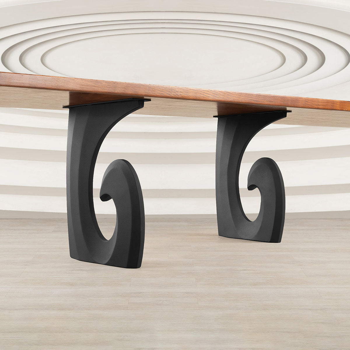 Table Legs 406 Luma 28" H for Modern Dining with Live Edge Tabletop