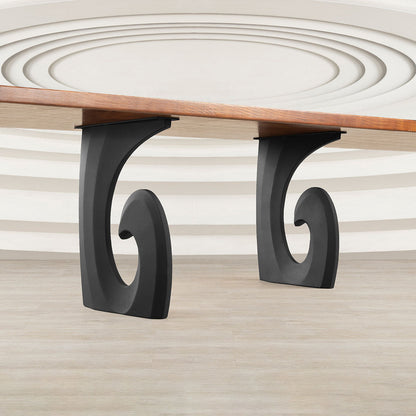 Table Legs 406 Luma 28" H for Modern Dining with Live Edge Tabletop