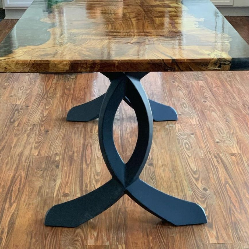 418 Curva 28" H Dining Table Curved Legs
