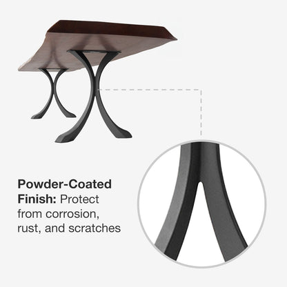 Table Legs 421 Xeni 28.2" H X-Shaped Metal Dining Furniture