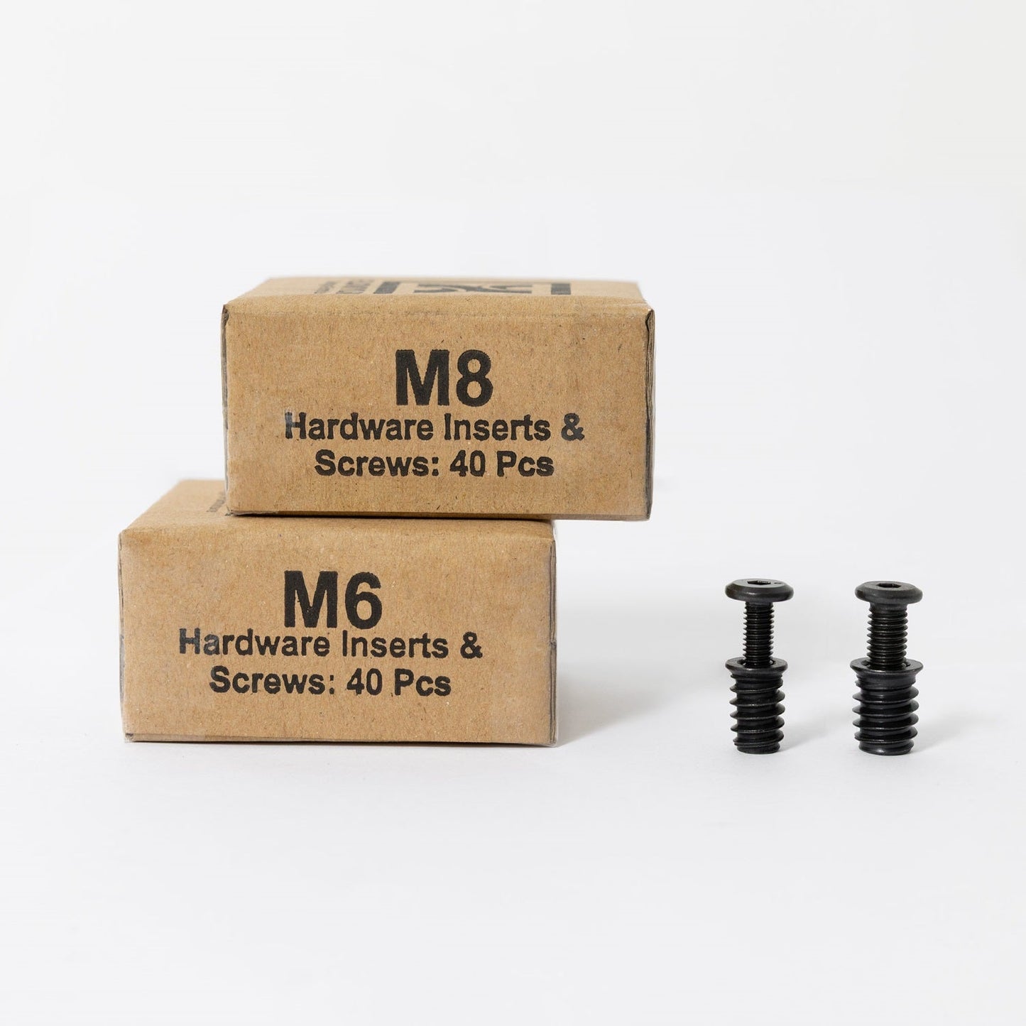 Threaded Inserts And Bolts | Size M6 and M8 | 20 Sets | Table Leg Hardware