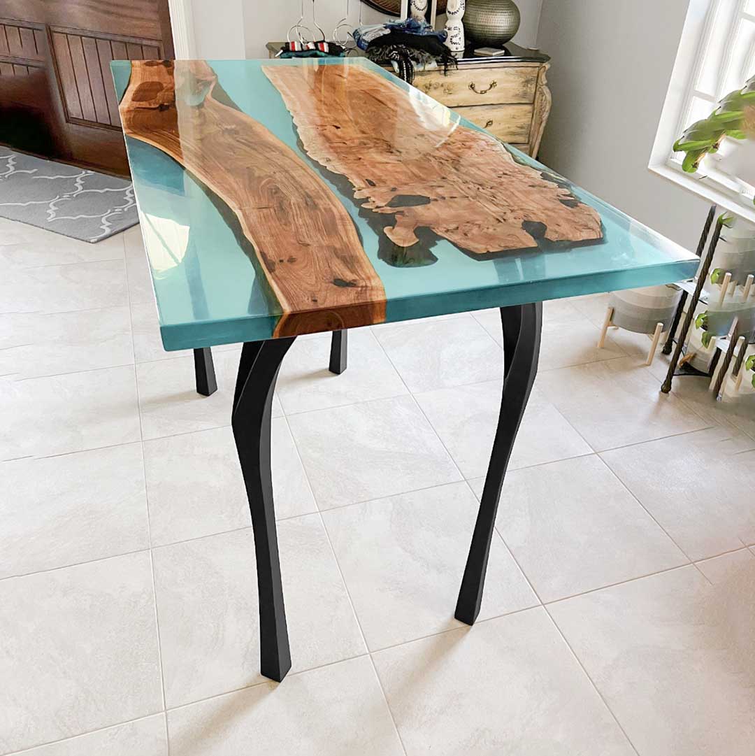 Counter & Bar Table Legs 606 Faras for Live Edge Tabletop