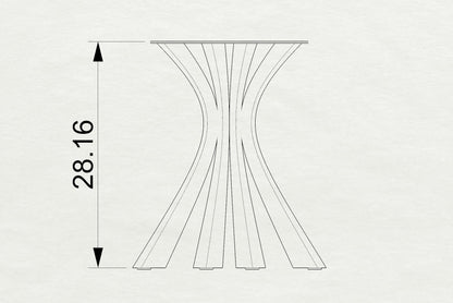 Furniture Legs 420 Akro 28.5" H Metal Handmade Dining Table Legs